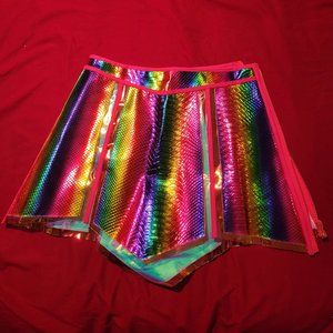Rainbow Hollographic Skirt